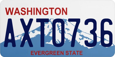WA license plate AXT0736