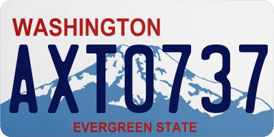 WA license plate AXT0737