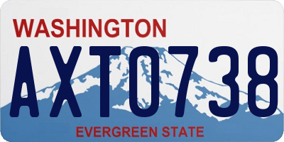 WA license plate AXT0738