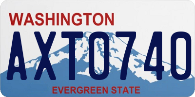 WA license plate AXT0740