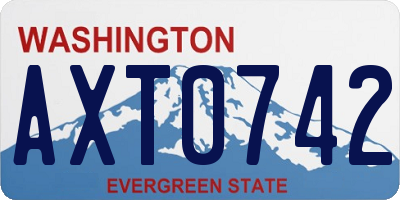 WA license plate AXT0742