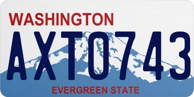 WA license plate AXT0743