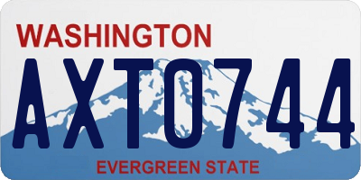 WA license plate AXT0744