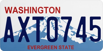 WA license plate AXT0745