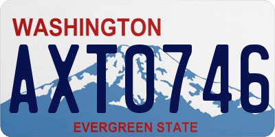 WA license plate AXT0746