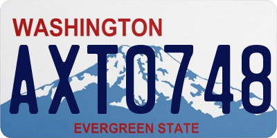 WA license plate AXT0748