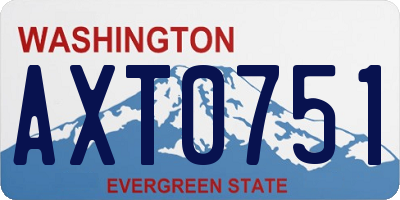 WA license plate AXT0751