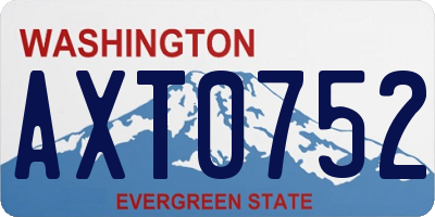 WA license plate AXT0752