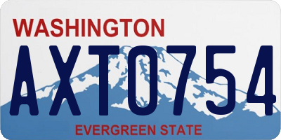 WA license plate AXT0754