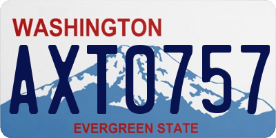 WA license plate AXT0757