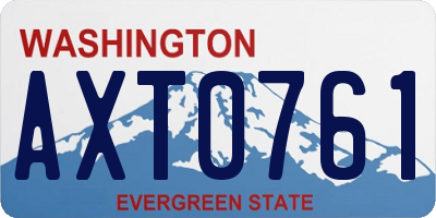 WA license plate AXT0761