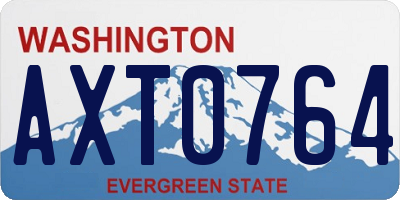 WA license plate AXT0764