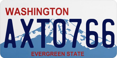 WA license plate AXT0766