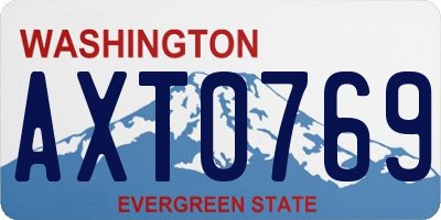 WA license plate AXT0769