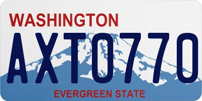 WA license plate AXT0770