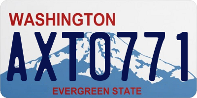 WA license plate AXT0771