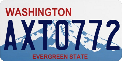 WA license plate AXT0772
