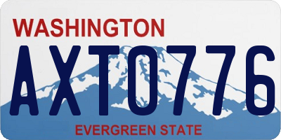 WA license plate AXT0776