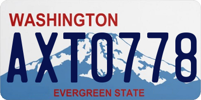 WA license plate AXT0778