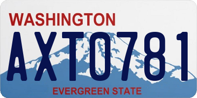 WA license plate AXT0781