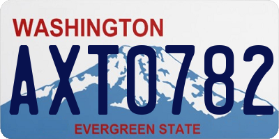 WA license plate AXT0782