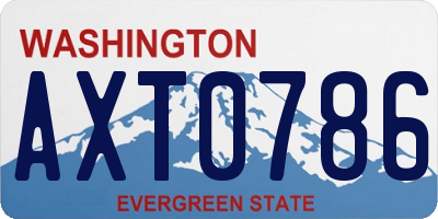WA license plate AXT0786