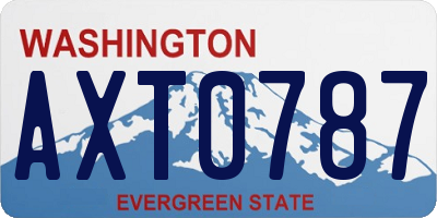 WA license plate AXT0787