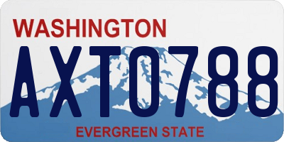 WA license plate AXT0788
