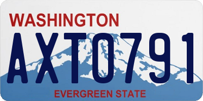 WA license plate AXT0791