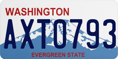WA license plate AXT0793