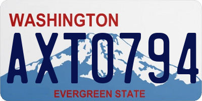 WA license plate AXT0794