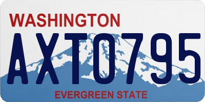 WA license plate AXT0795