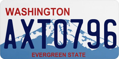 WA license plate AXT0796