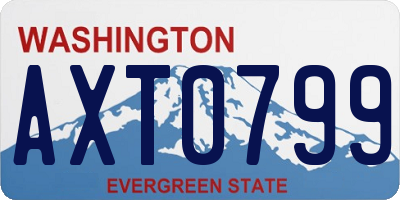 WA license plate AXT0799