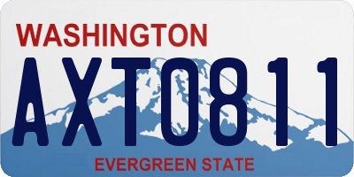 WA license plate AXT0811