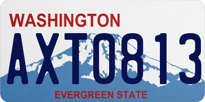 WA license plate AXT0813
