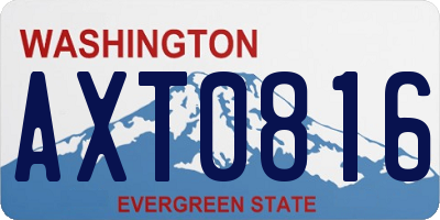 WA license plate AXT0816
