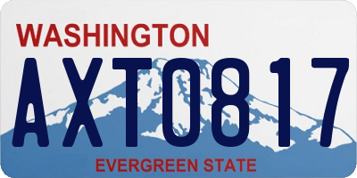 WA license plate AXT0817