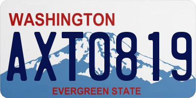 WA license plate AXT0819