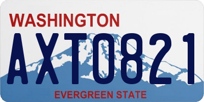 WA license plate AXT0821