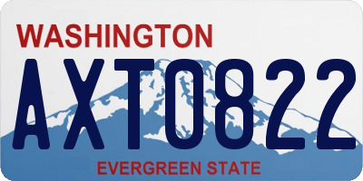 WA license plate AXT0822