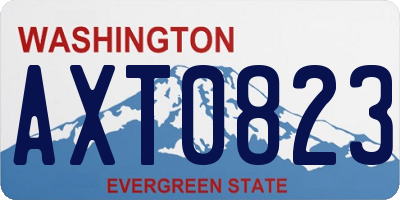 WA license plate AXT0823