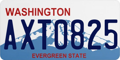 WA license plate AXT0825