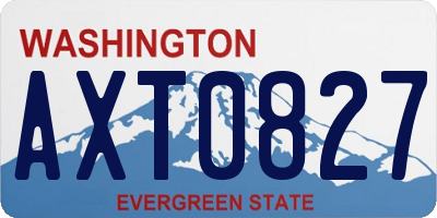 WA license plate AXT0827