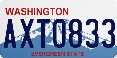 WA license plate AXT0833