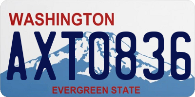 WA license plate AXT0836