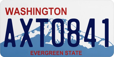 WA license plate AXT0841