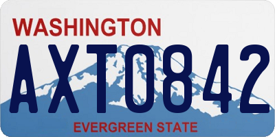 WA license plate AXT0842