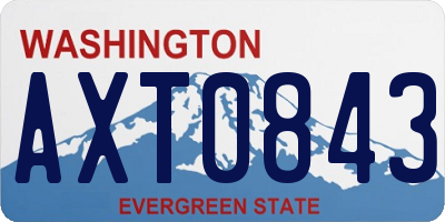 WA license plate AXT0843