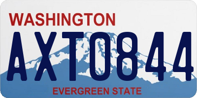WA license plate AXT0844